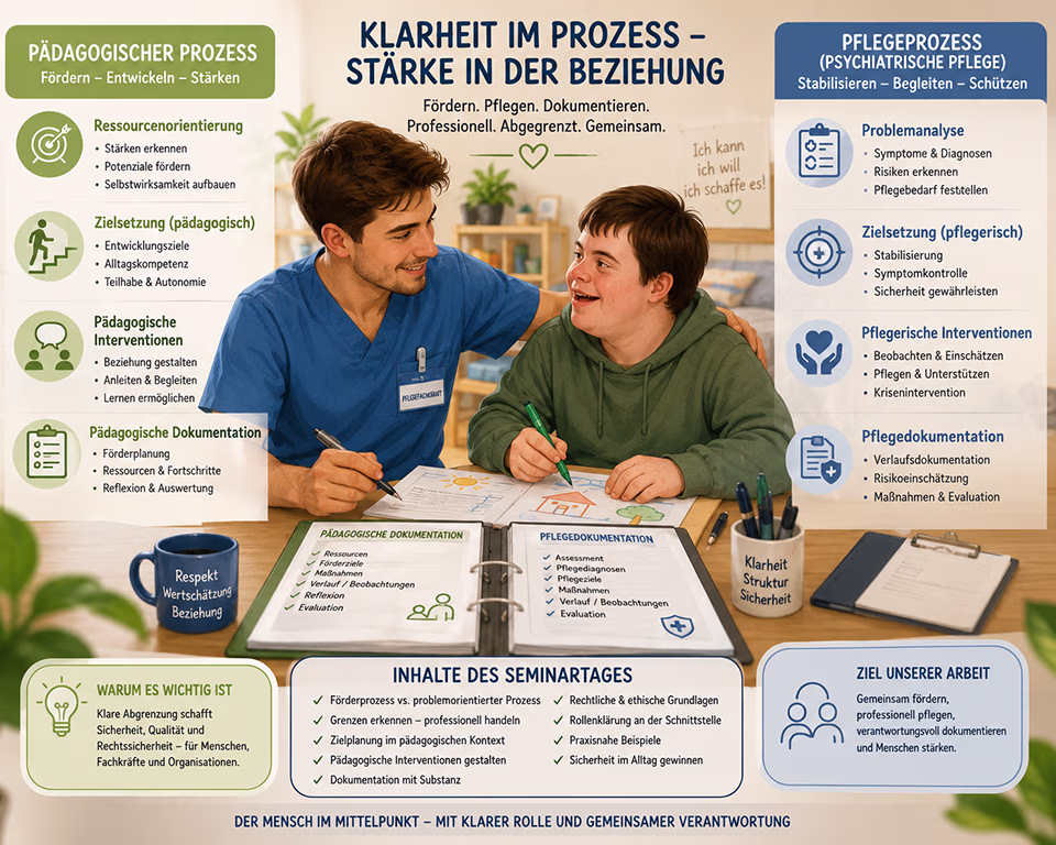 Zwischen Fördern und Pflegen